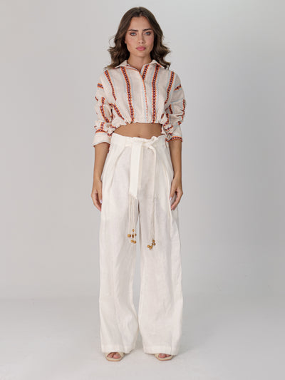 Desires Pantalones Florence para Mujer, Beige (0123 ALMOND MILK), 34:  : Moda